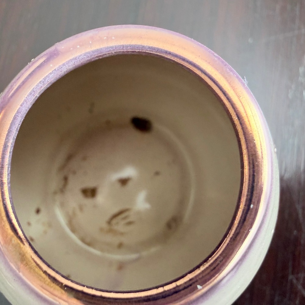 Vintage Freiburg Germany Souvenir Ceramic Bud Vase Iridescent Luster Rim 2.5in‎ - Picture 6 of 7